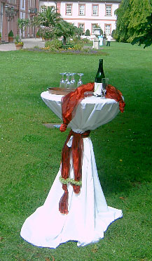 Sektempfang einer Hochzeitsfeier